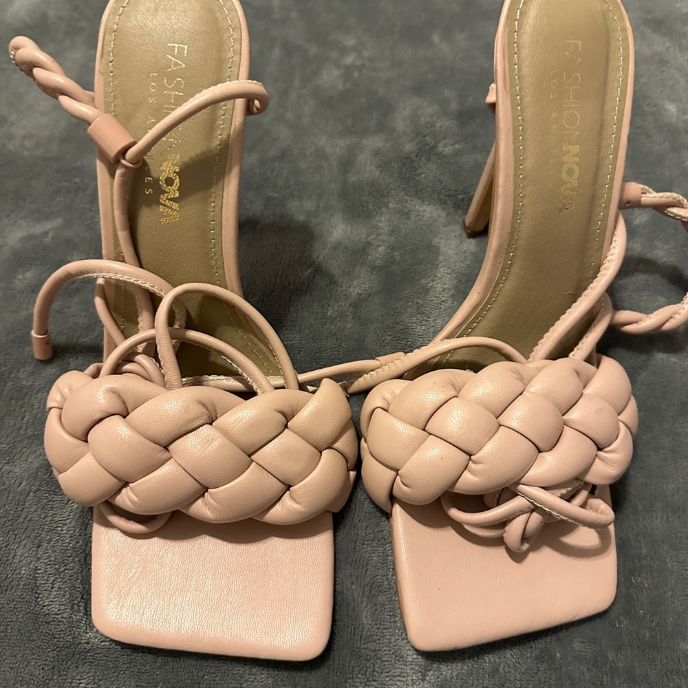 Fashion Nova  Braided Heels Modern Slip-On